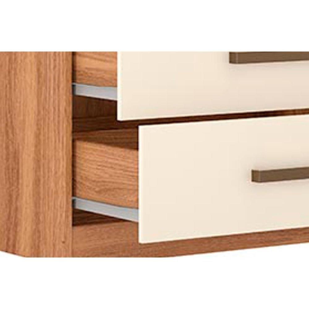 Cômoda De Quarto áurea C/ 2 Portas E 4 Gavetas Amendola/off White - Demóbile - 5