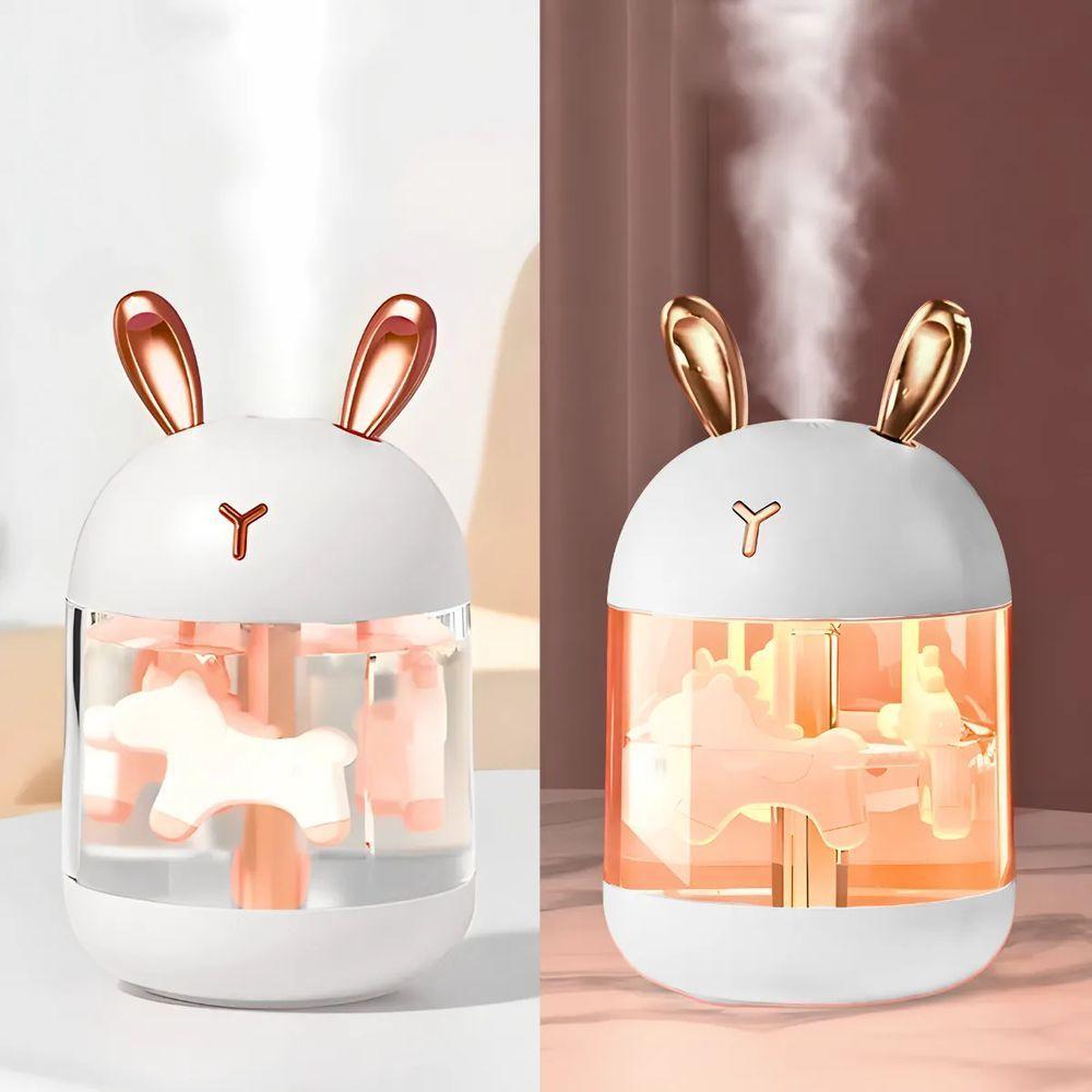 Umidificador Carrossel Abajur Com Led Design Elegante - 5