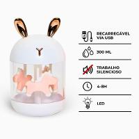 Umidificador Carrossel Abajur Com Led Design Elegante - 9