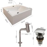 Cuba Pia Roma Com Torneira Dl05 E Valvula Click Inox Branco Brilho - 4