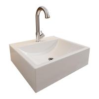 Cuba Pia Para Banheiro Roma Com Torneira Dl04 E Valvula Abs Branco Brilho - 1