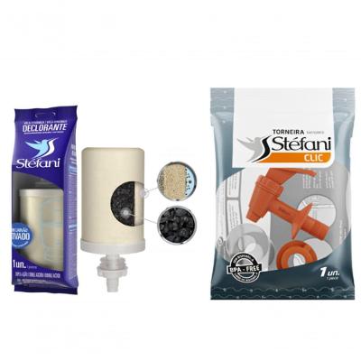 Kit 05 Un Vela Declorante + 02 Un Torneira Clic Stefani