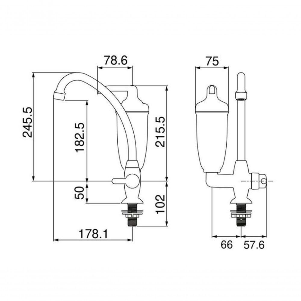 Torneira Com Filtro Lorenzetti Acqua Bella Mesa Purificador - 3