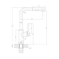 Torneira Monocomando Com Bica Extensível Azzio - Brava - 2