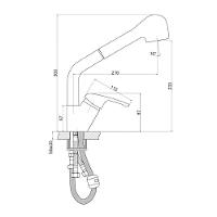 Torneira Monocomando Com Ducha Extensível Monne - Brava - 2