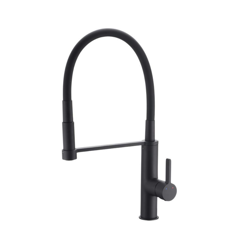 Torneira Monocomando Com Bica Flexível All Black Galla - Brava - 1