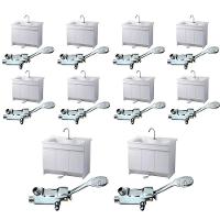 Torneira Valvula Pedal Sem Maos Kit 10 Uni Acionamento Pes Hospital Clinica Laboratorio Banheiro Cozinha Piscina - 1