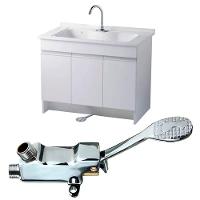 Torneira Valvula Pedal Sem Maos Kit 10 Uni Acionamento Pes Hospital Clinica Laboratorio Banheiro Cozinha Piscina - 2