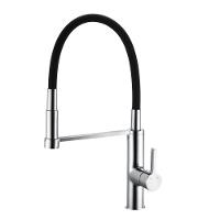 Torneira Monocomando Com Bica Flexível Black-chrome Galla - Brava - 1