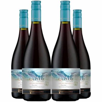 Vinho Tinto Queulat Gran Reserva Pinot Noir 750ml Kit 4 Garrafas