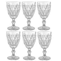 Taça Para Agua Vidro Diamond Vitral Clear - Original - 1