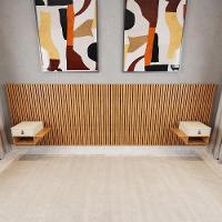 Cabeceira King Ripada Quarto Manila 2 Mesas Com Gaveta Nature/perola Nature/perola - 5