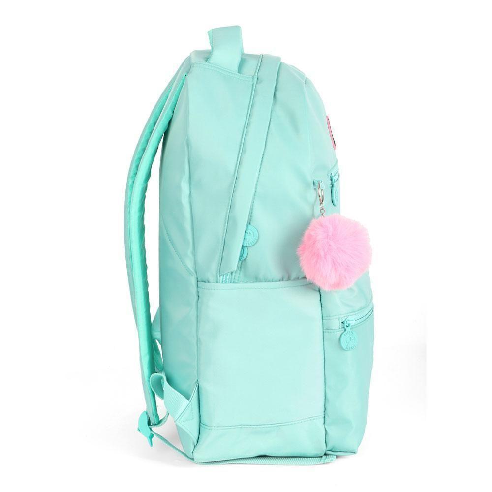 Mochila Costas 18 Barbie Turquesa Com Pompom Luxcel - 2