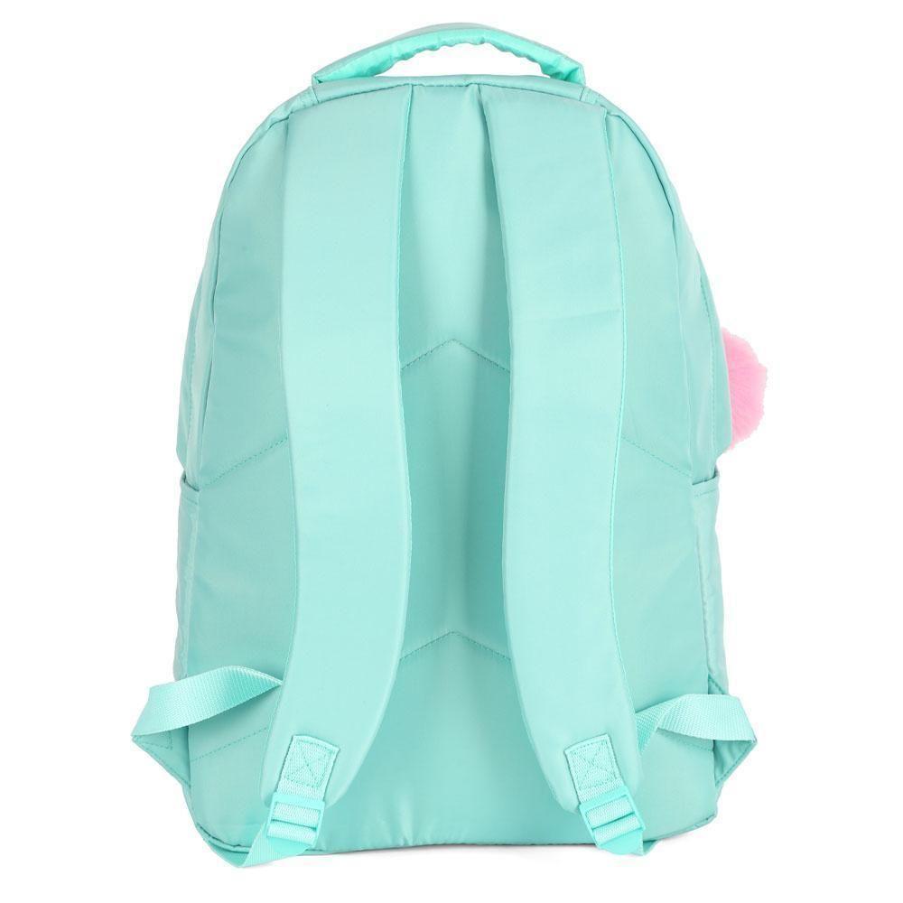 Mochila Costas 18 Barbie Turquesa Com Pompom Luxcel - 3