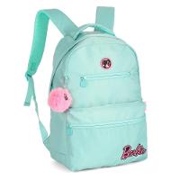Mochila Costas 18 Barbie Turquesa Com Pompom Luxcel - 1