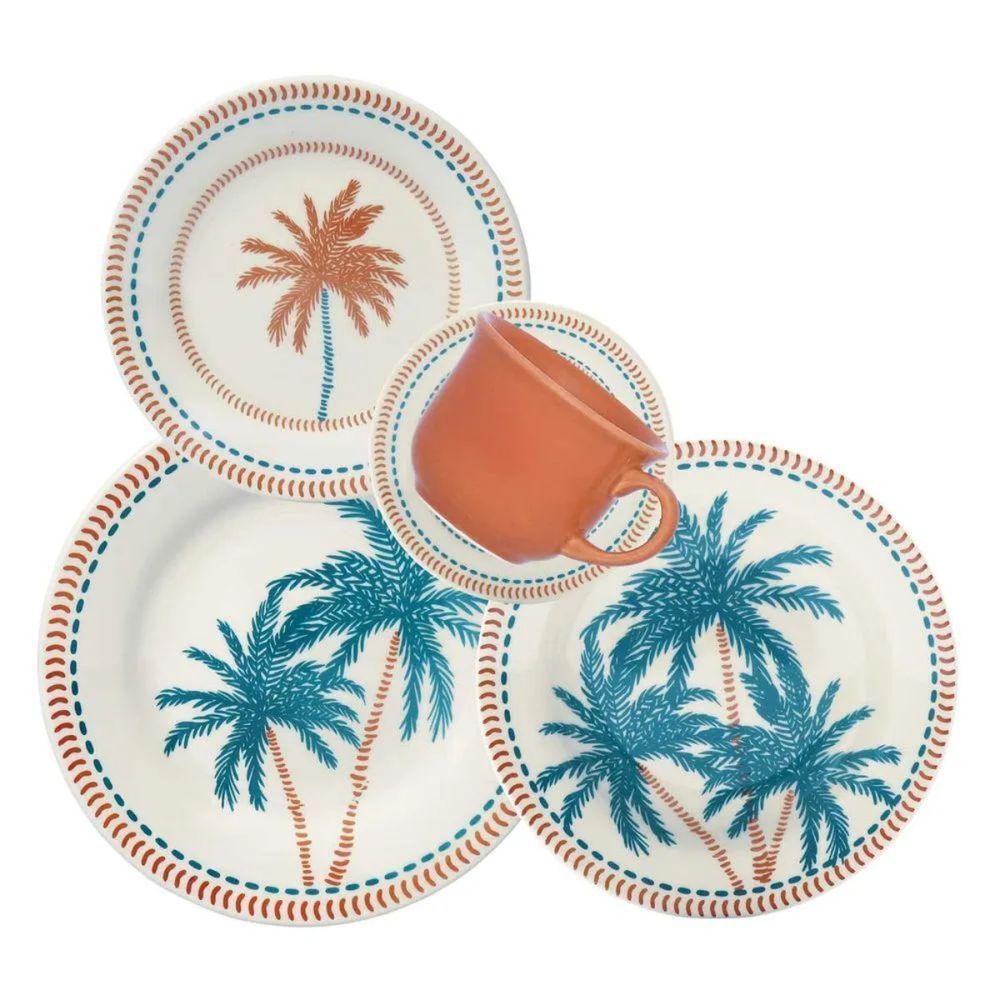 Aparelho De Jantar/chá 30 Peças Caribe Biona Ab30-5b24 - 1