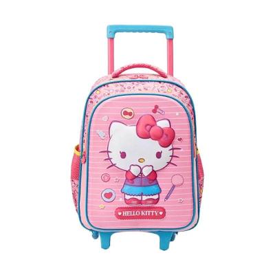 Mochila De Carrinho 16 Escolar 3d Hello Kitty Xeryus