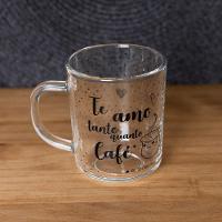 Caneca De Café Te Amo Vidro Transparente 220ml Xícara Lyor - 4