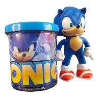 Kit Boneco Sonic Azul Articulado 15cm + Caneca 350ml Nº16 - 1
