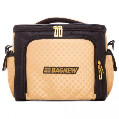 Bolsa Térmica 3 Potes - Preta Com Dourado Fit Fashion - Padrão: único