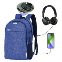 Mochila Notebook Com Cadeado Anti Furto Lorben Saída Cabo Auxiliar Usb Fone Ouvido Gt6238 - 1