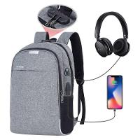 Mochila Notebook Com Cadeado Anti Furto Lorben Saída Cabo Auxiliar Usb Fone Ouvido Gt6238