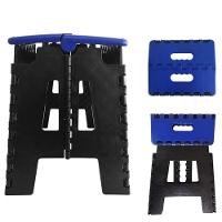 Banco Dobrável Para Camping Multiuso Até 100kg Banqueta Plástico Azul Escuro - 5