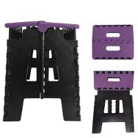 Banco Dobrável Para Camping Multiuso Até 100kg Banqueta De Plástico Roxa - 3