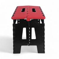 Banqueta Dobrável Portátil Com Alça Para Transporte Até 100kg Plástico Resistente Vermelho - 1