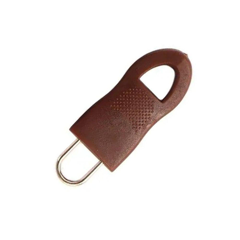 10 Kit De Reparo Cabeça De Zíper Mochilas Malas Jaquetas Marrom - 1