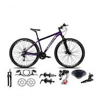 Bicicleta Aro 29 Absolute Nero 5 Câmbios Shimano 24v K7 Freios Hidráulicos Garfo Trava - Roxo 17 - 1