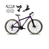 Bicicleta Aro 29 Absolute Nero 5 Shimano Freios Hidráulicos 24v Garfo Suspensão Pneu Faixa - Roxo Tam.17 - 1