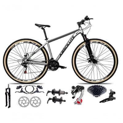Bicicleta Aro 29 Absolute Nero 5 Câmbios Shimano 24v K7 Freios Hidráulicos Garfo Trava Com Pneu Faixa - Cinza 15