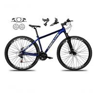 Bicicleta Aro 29 Absolute Nero 5 21v Alumínio Câmbios Shimano Freio Disco Hidráulico Garfo Suspensão - Azul Tam.19 - 1