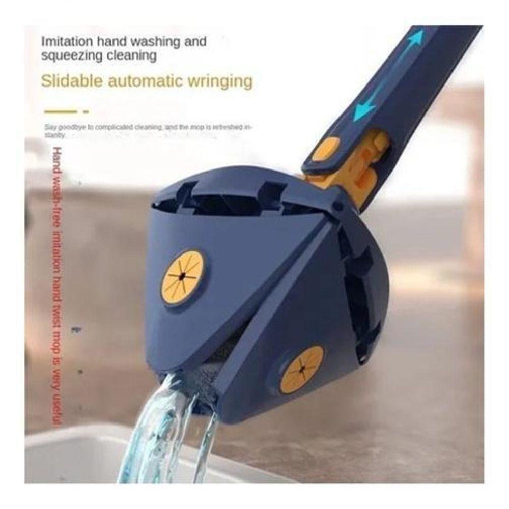 Mop De Limpeza Triângulo Giratório 360 Esfregão - Azul - 3