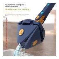 Mop De Limpeza Triângulo Giratório 360 Esfregão - Azul - 3