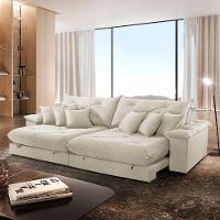 Sofá ágata Linho Dois Módulos De 100cm B25 Meu Sofá Online A302 Linho Branco - 1