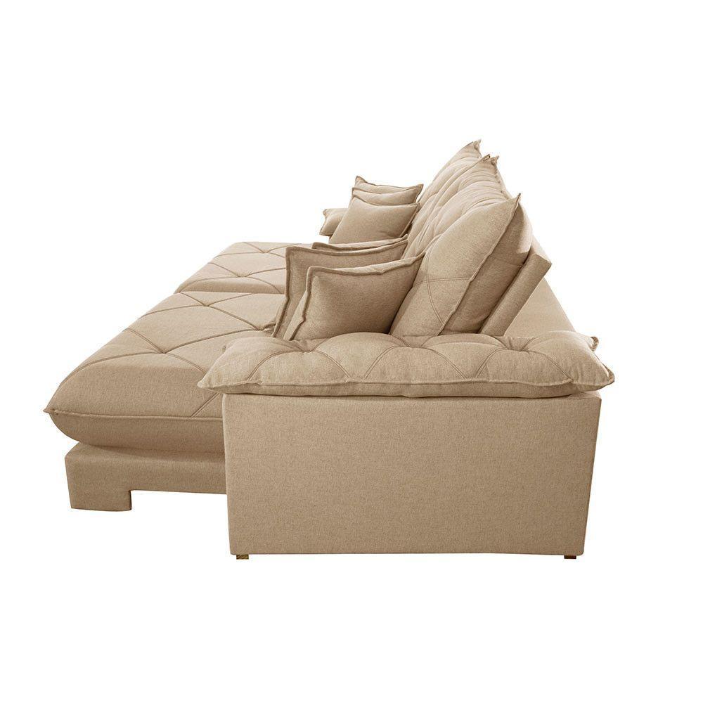 Sofá ágata Linho Dois Módulos De 120cm B25 Meu Sofá Online A226 Linho Bege - 2