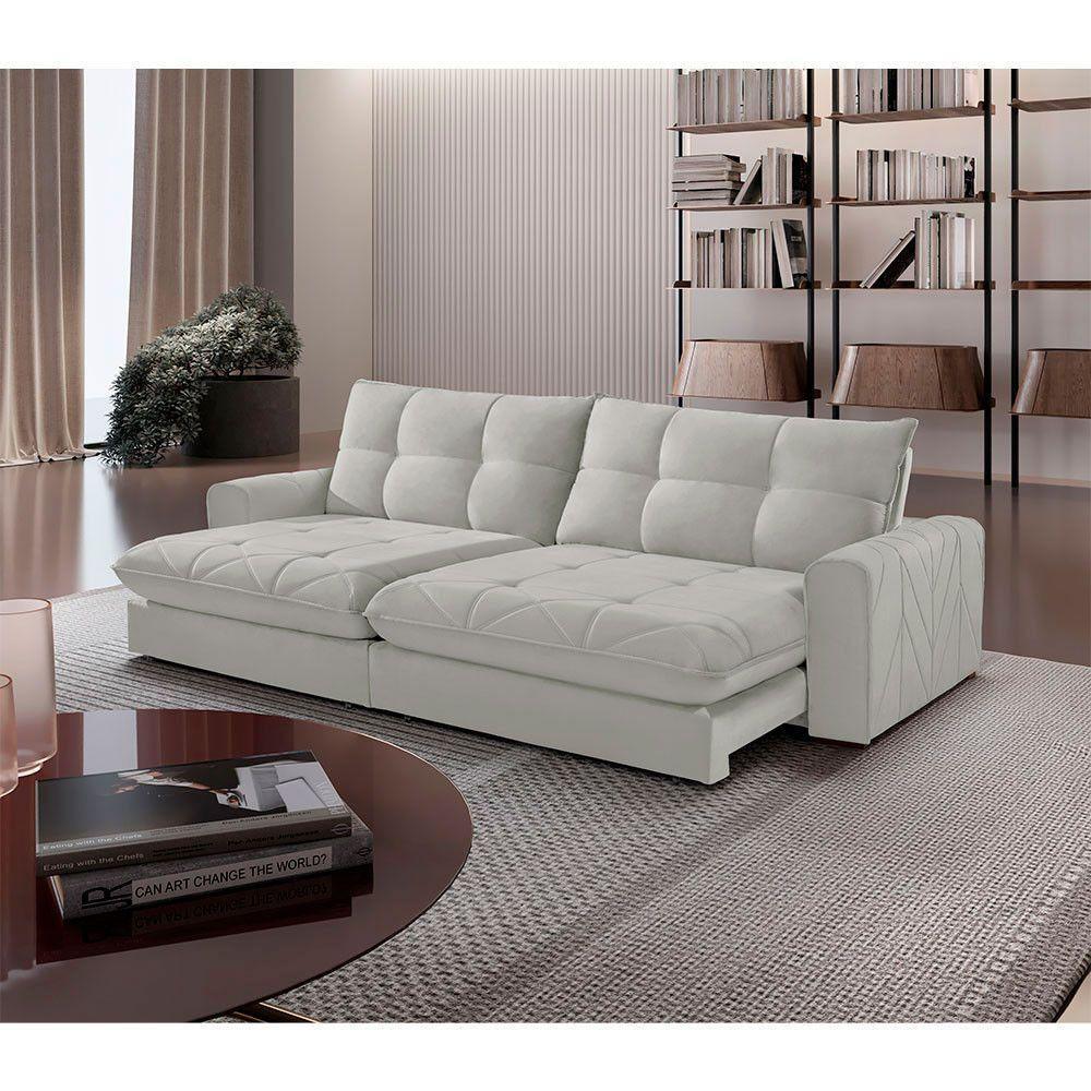 Sofá Firenze Veludo 02 Módulos De 90cm B25cm Meu Sofá Online B026 Veludo Prata - 1