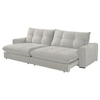 Sofá Firenze Veludo 02 Módulos De 90cm B25cm Meu Sofá Online B026 Veludo Prata - 3