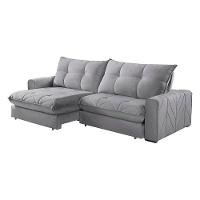 Sofá Firenze Linho 02 Módulos De 120cm B25cm Meu Sofá Online A230 Linho Cinza - 2