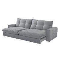 Sofá Firenze Linho 02 Módulos De 120cm B25cm Meu Sofá Online A230 Linho Cinza - 6