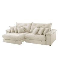 Sofá ágata Linho Dois Módulos De 120cm B25 Meu Sofá Online A302 Linho Branco - 2