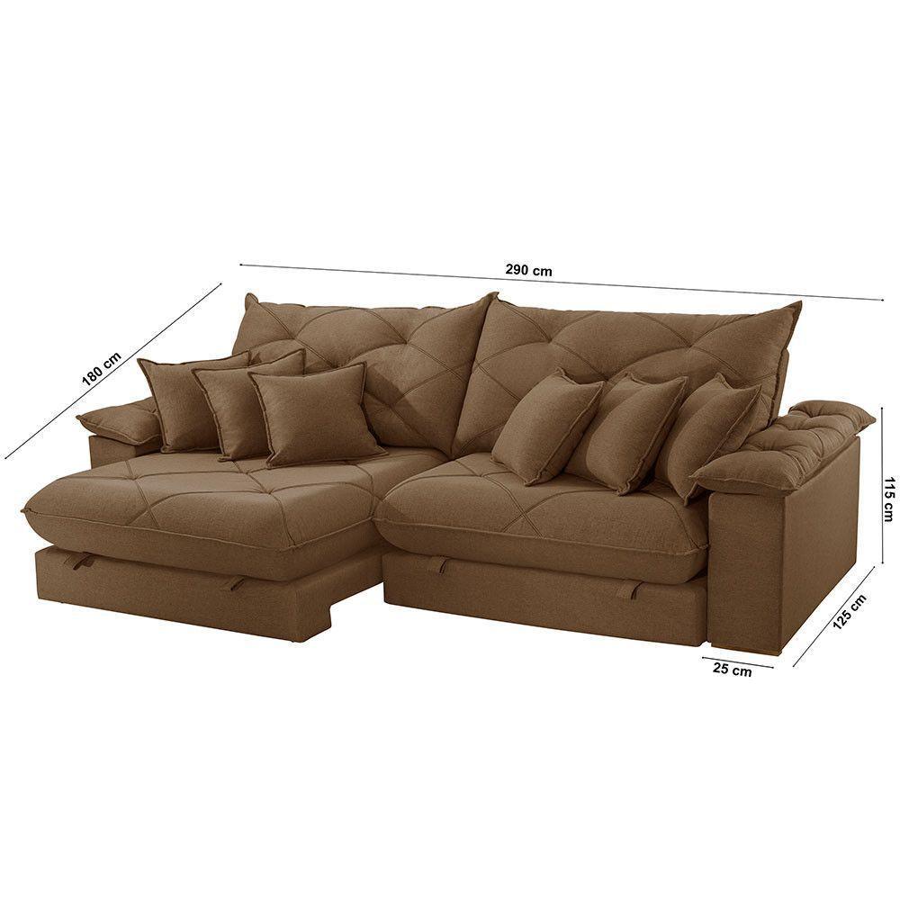Sofá ágata Veludo Dois Módulos De 120cm B25 Meu Sofá Online B016 Veludo Marrom - 4