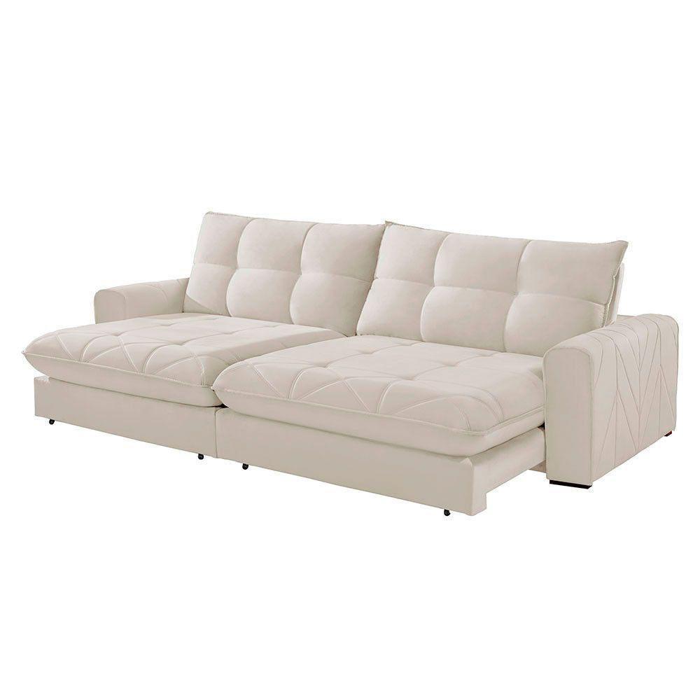 Sofá Firenze Linho 02 Módulos De 100cm B25cm Meu Sofá Online A302 Linho Branco - 3
