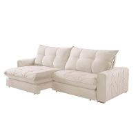 Sofá Firenze Linho 02 Módulos De 100cm B25cm Meu Sofá Online A302 Linho Branco