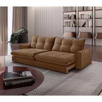 Sofá Firenze Veludo 02 Módulos De 90cm B25cm Meu Sofá Online B016 Veludo Marrom - 1