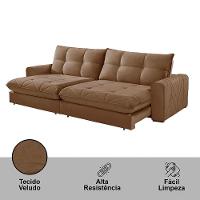 Sofá Firenze Veludo 02 Módulos De 90cm B25cm Meu Sofá Online B016 Veludo Marrom