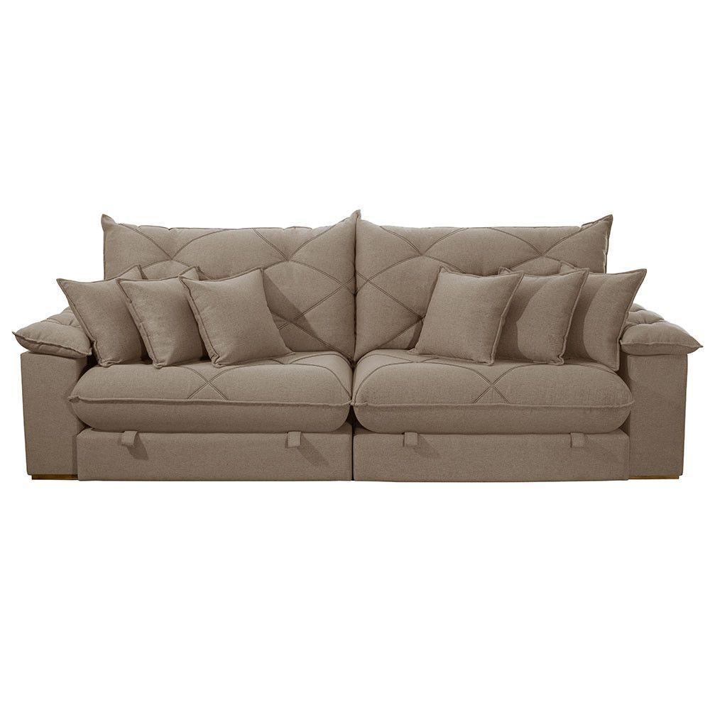 Sofá ágata Veludo Dois Módulos De 120cm B25 Meu Sofá Online B002 Veludo Capuccino - 3