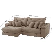 Sofá ágata Veludo Dois Módulos De 120cm B25 Meu Sofá Online B002 Veludo Capuccino - 5
